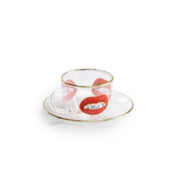 Кофейная пара Seletti Toiletpaper Glass Shit