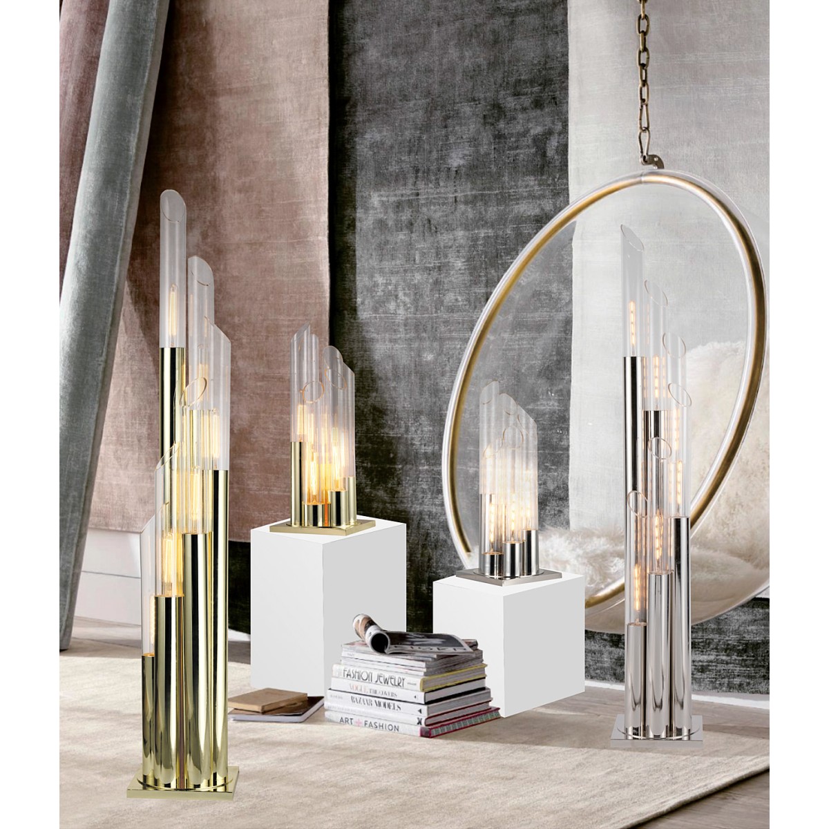 Торшер Delight Collection Draycott 6 gold