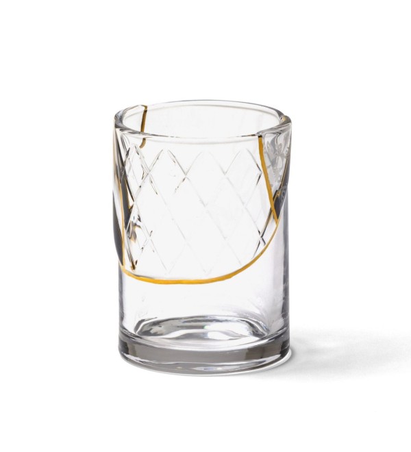 Стакан Seletti Kintsugi (белый, золотой, арт. 09657)