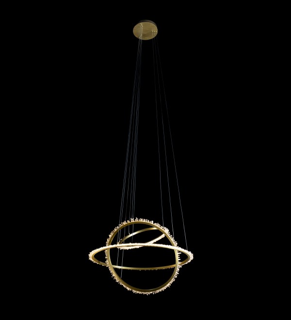Подвесной светильник Delight Collection Quartz Halo MD20020154-3A satin gold