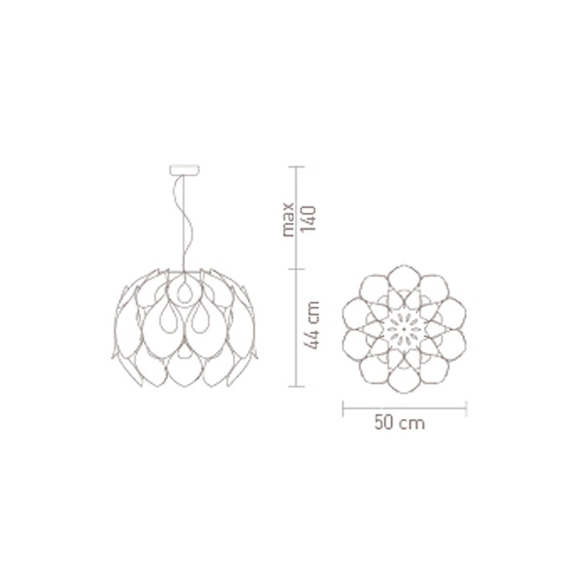 Люстра Slamp Flora Medium Silver