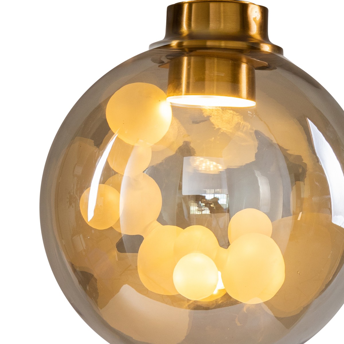 Подвесной светильник Delight Collection Soap KG1148P brass/amber