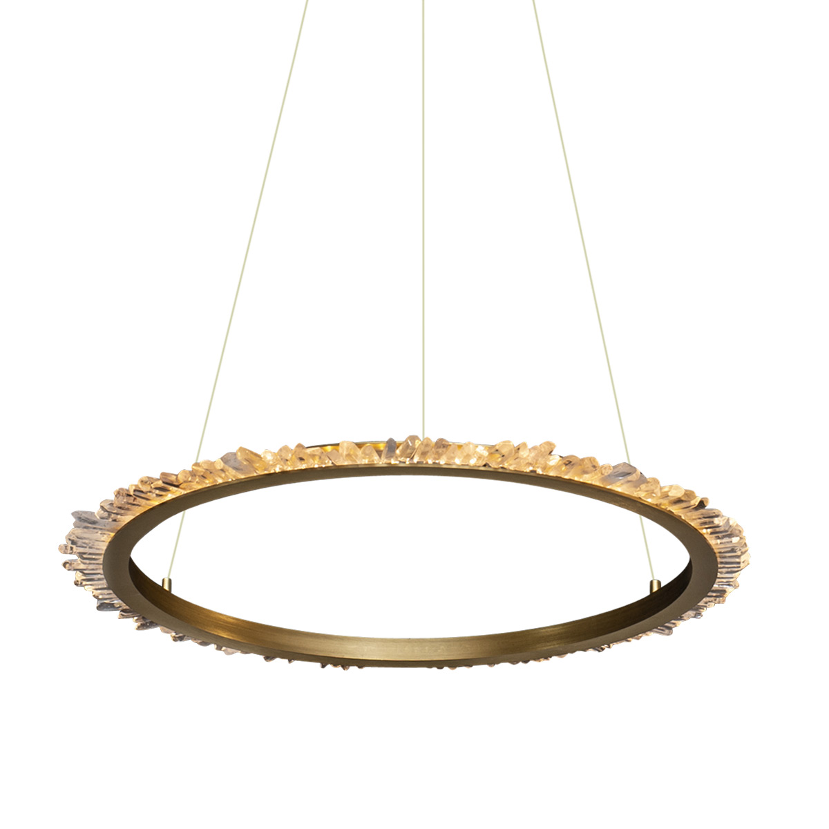 Подвесной светильник Delight Collection Quartz Halo MD20020154-1B satin gold