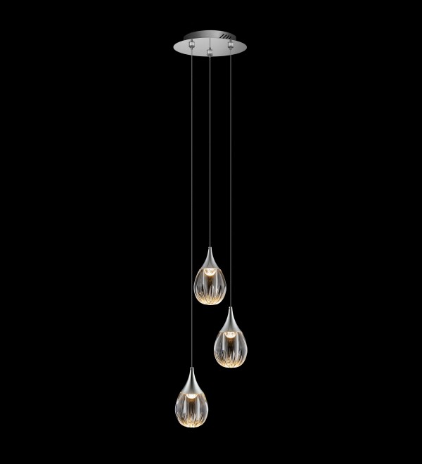 Подвесной светильник Delight Collection Stilla MD24001004-3A chrome/clear