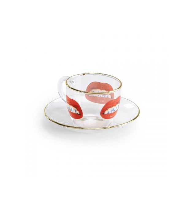 Кофейная пара Seletti Toiletpaper Glass Shit