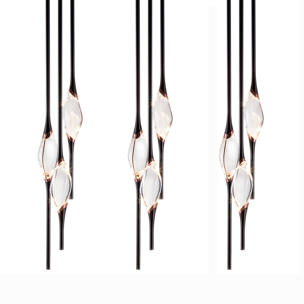 Подвесной светильник Delight Collection Pezzo 9 pearl black