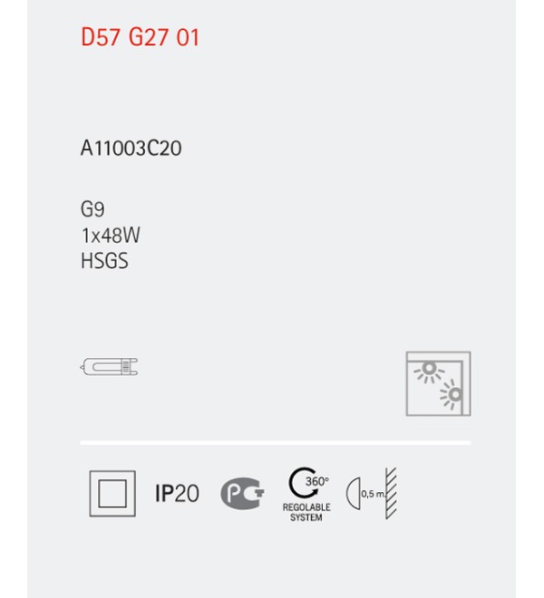 Настенный/Потолочный светильник Fabbian Beluga D57G2701