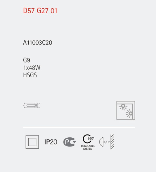 Настенный/Потолочный светильник Fabbian Beluga D57G2701