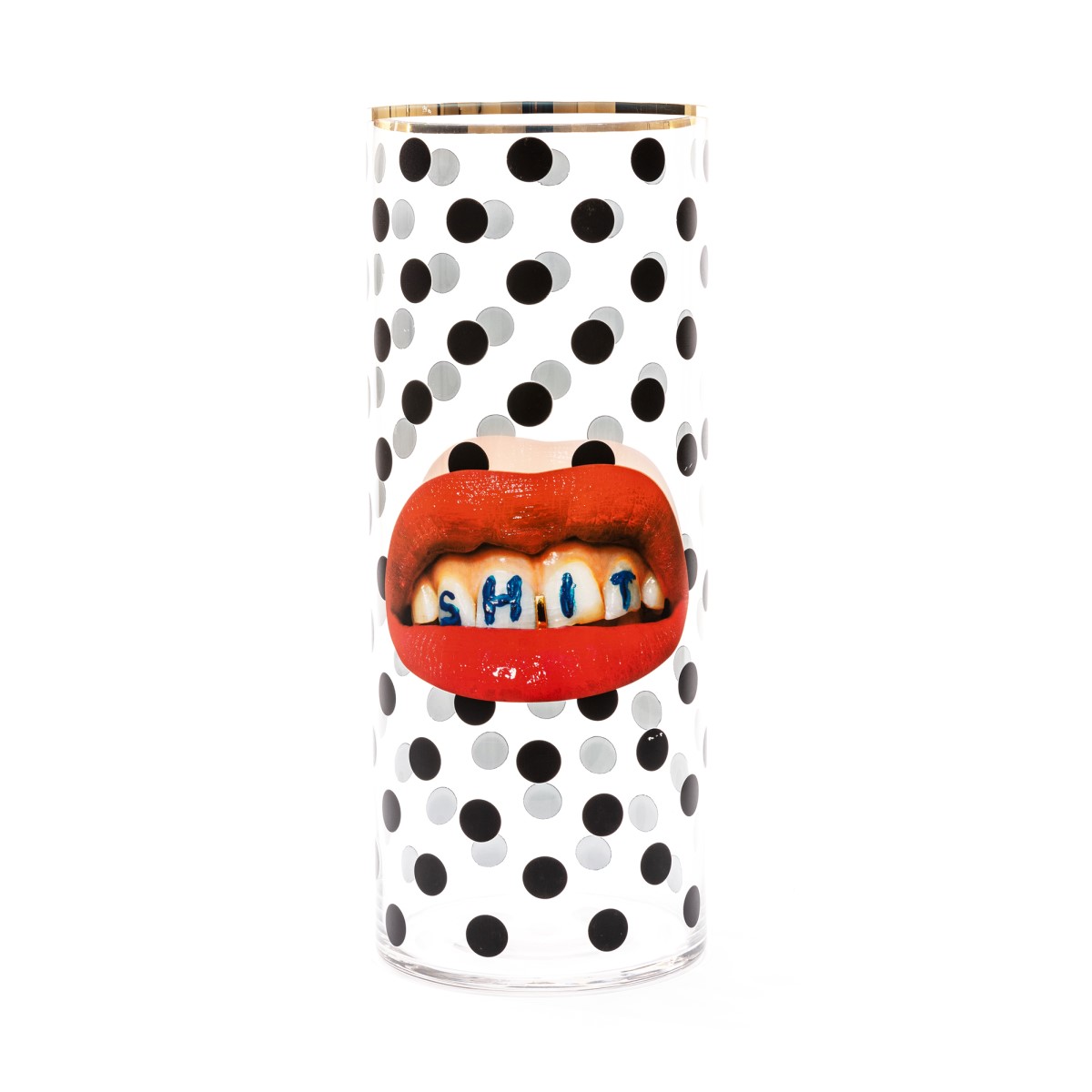 Ваза Seletti Toiletpaper Glass Vase Shit Pois Big (прозрачный, арт. 14200)