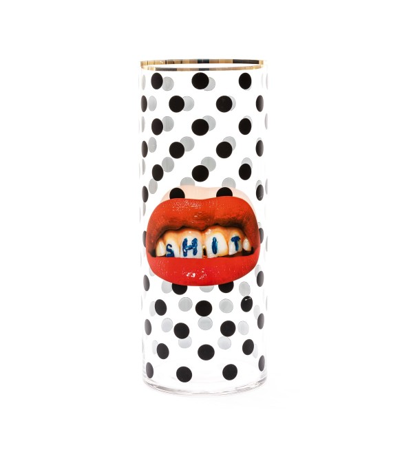 Ваза Seletti Toiletpaper Glass Vase Shit Pois Big (прозрачный, арт. 14200)