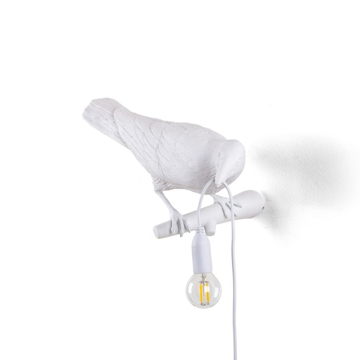 Настенный светильник Seletti Bird Looking Right White Outdoor