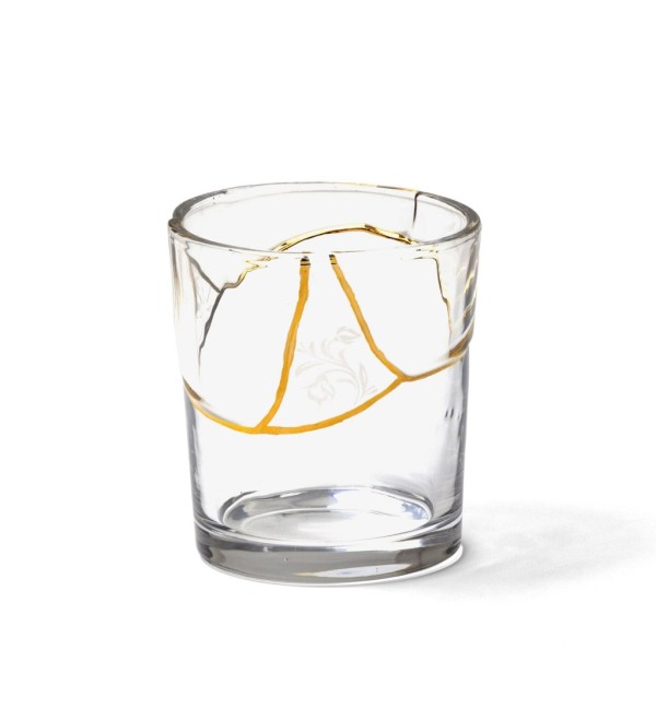 Стакан Seletti Kintsugi (белый, золотой, арт. 09658)