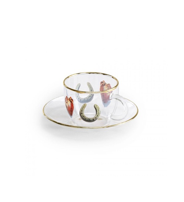 Кофейная пара Seletti Toiletpaper Glass I Love You