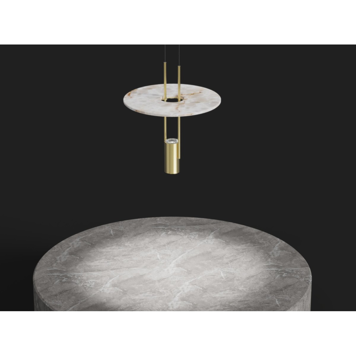 Подвесной светильник Delight Collection 26507P/1 Brass / White Alabaster