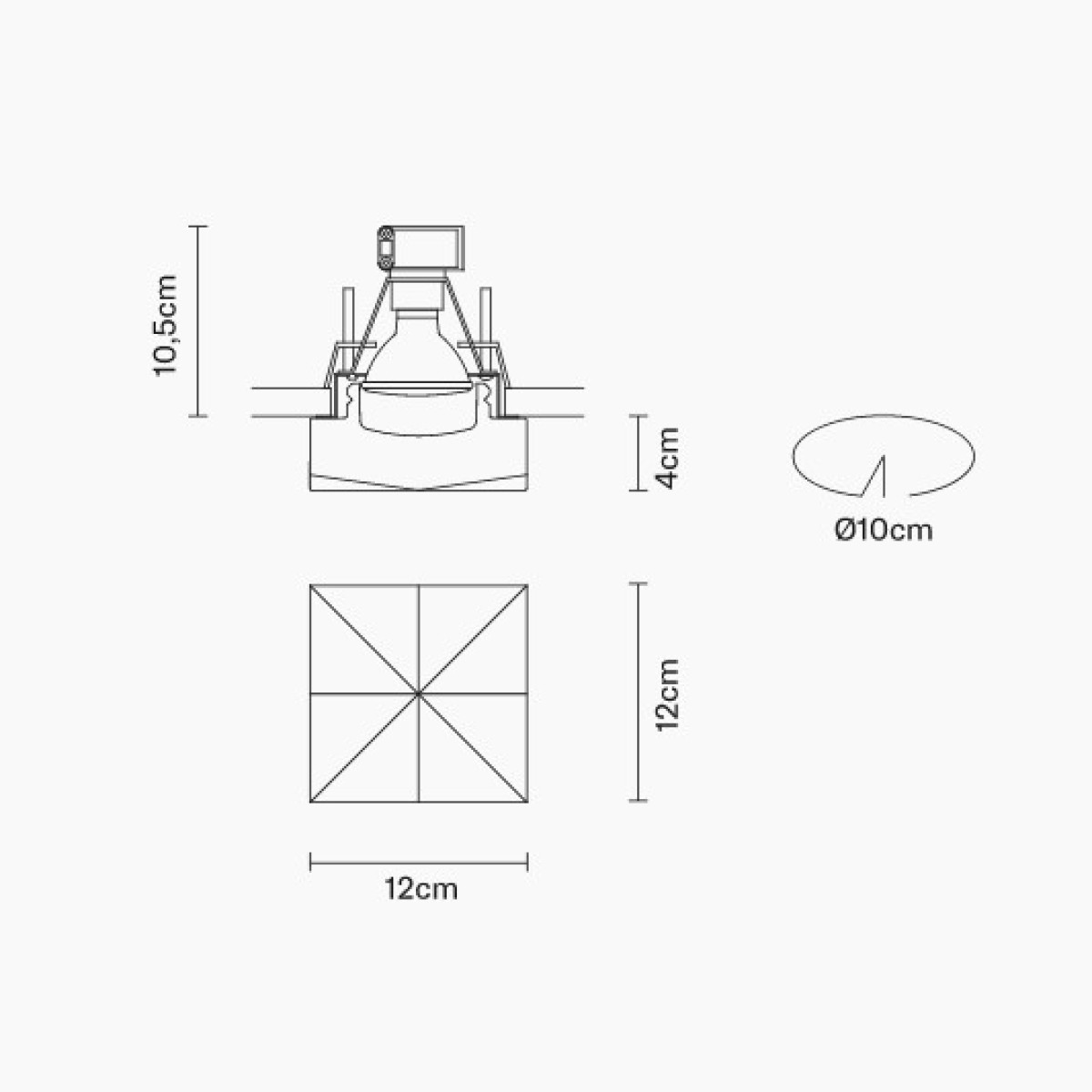 Встраиваемый светильник Fabbian Faretti D27F2901