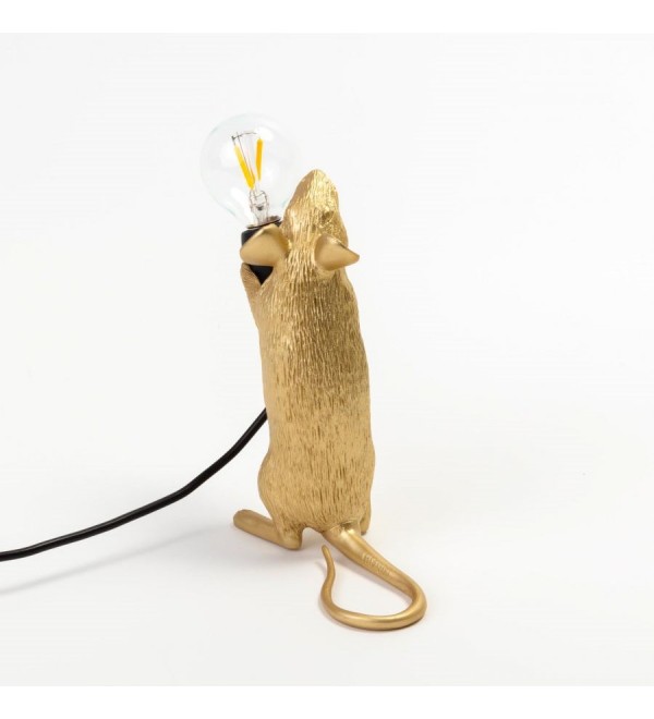 Настольная лампа Seletti Mouse Lamp Standing GOLD USB