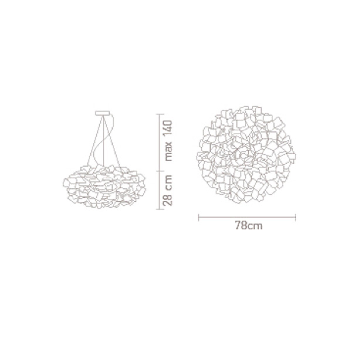 Люстра Slamp Clizia Large White