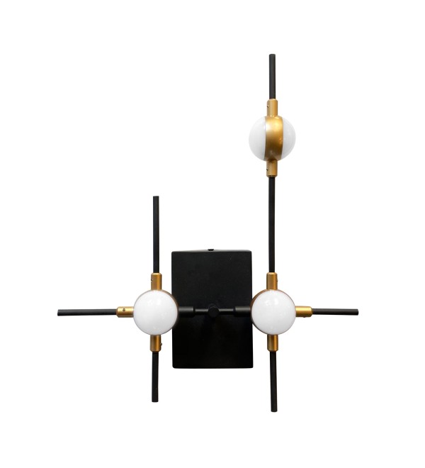 Настенный светильник Delight Collection Molecular 3 black/gold