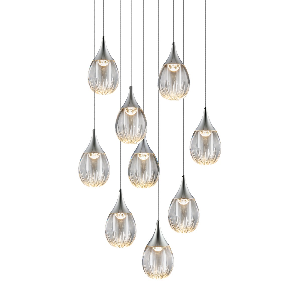 Подвесной светильник Delight Collection Stilla MD24001004-9A chrome/clear