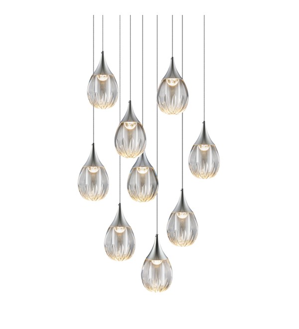 Подвесной светильник Delight Collection Stilla MD24001004-9A chrome/clear