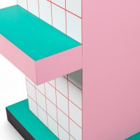 Приставной столик Seletti Superfurniture Supersidetable Red Grid