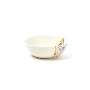 Салатник Seletti Kintsugi (белый, золотой)