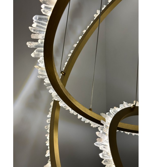 Подвесной светильник Delight Collection Quartz Halo MD20020154-3A satin gold