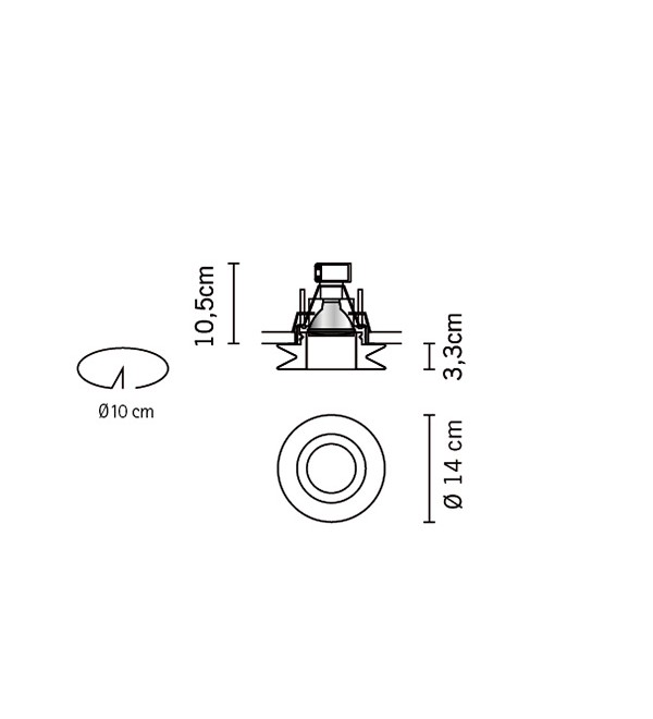 Встраиваемый светильник Fabbian Faretti D27F0201