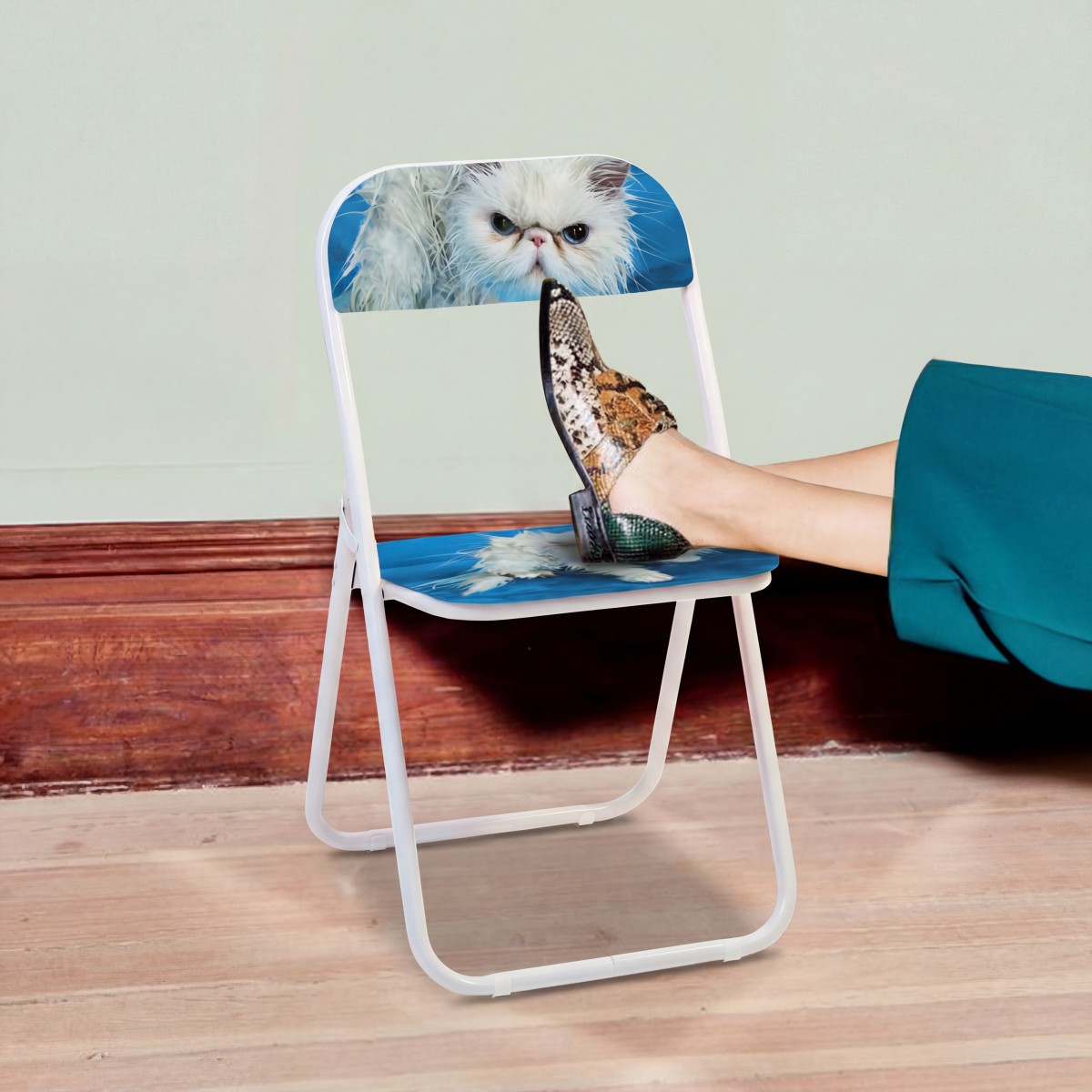 Складной стул Seletti Toiletpaper Pets Angry Cat