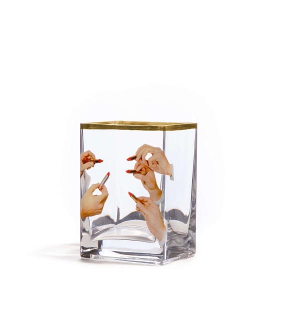 Ваза Seletti Toiletpaper Glass Vase Lipsticks Small