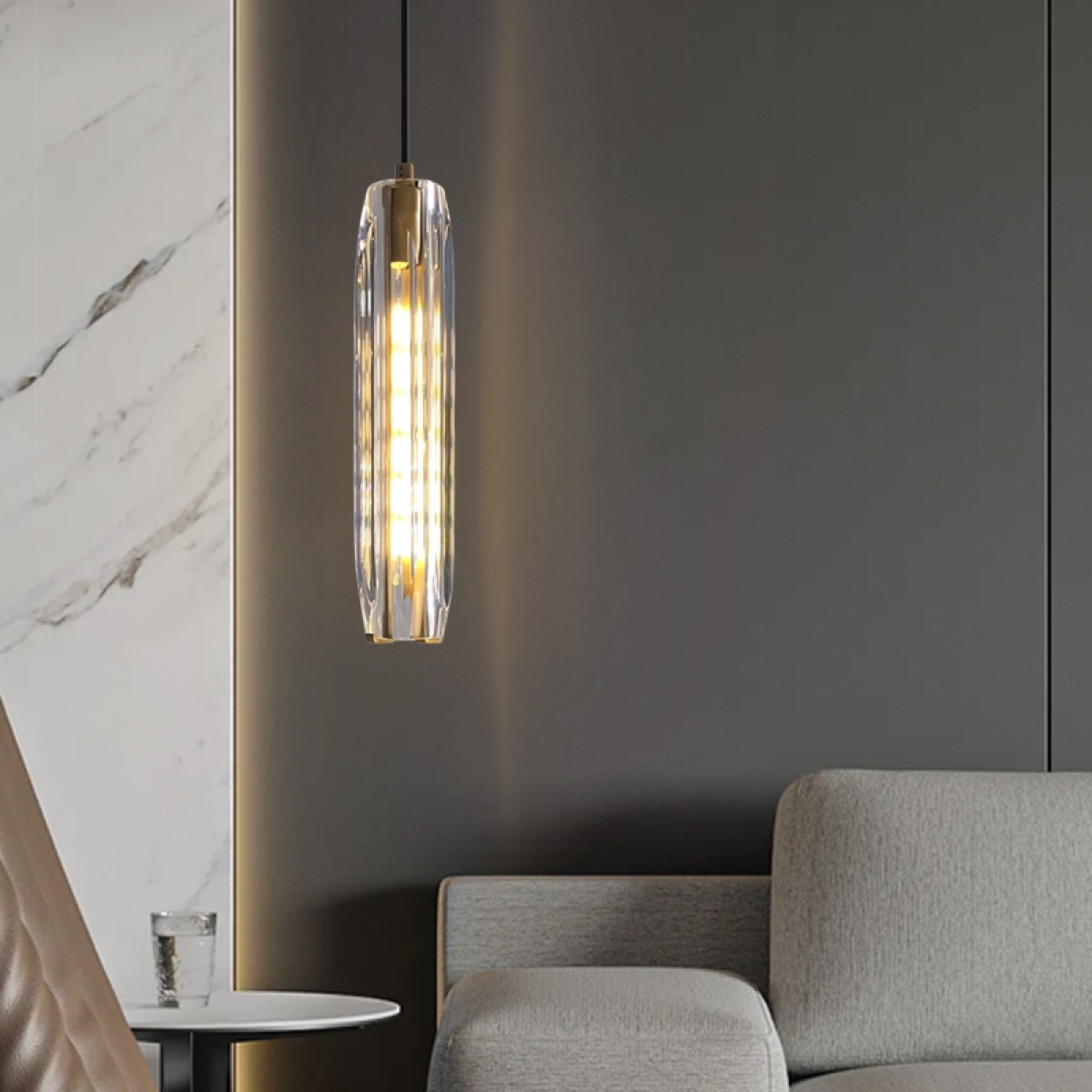Подвесной светильник Delight Collection MT8851-1H bronze/clear