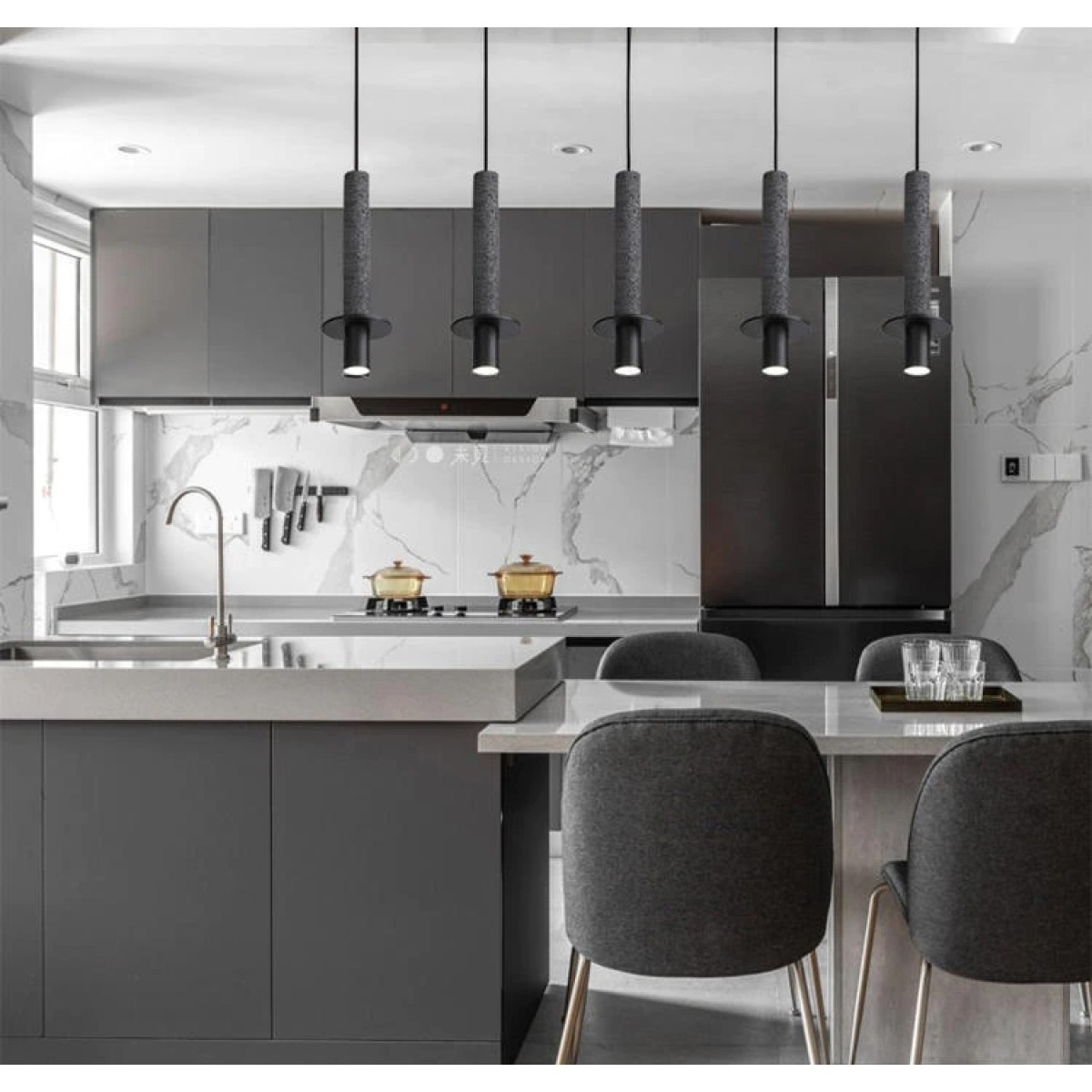 Подвесной светильник Delight Collection Meta 10704P black/grey