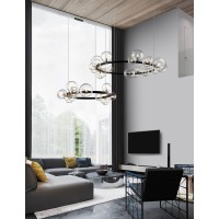 Люстра Delight Collection Art Deco Bubble KM1294P-24 black/clear