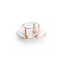 Кофейная пара Seletti Toiletpaper Glass Tongue