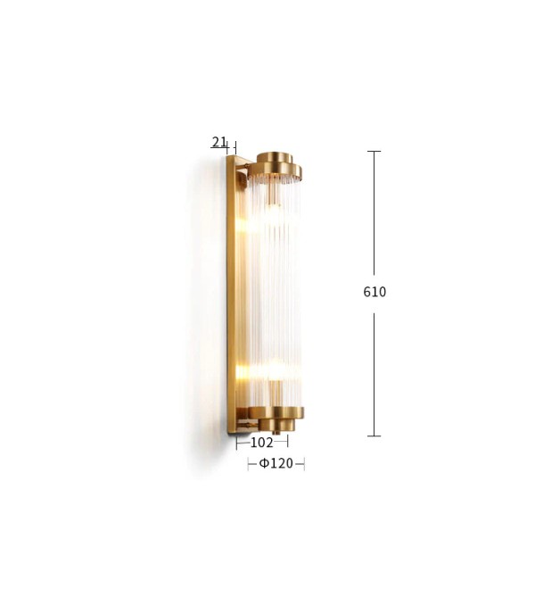 Настенный светильник Delight Collection 88008W/L brass