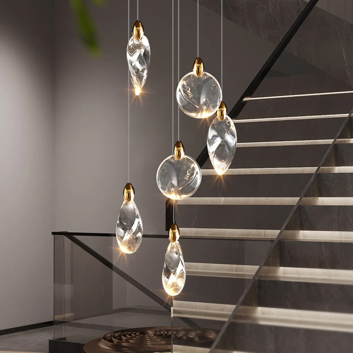 Подвесной светильник Delight Collection Colvin MT9176-6H titanium gold