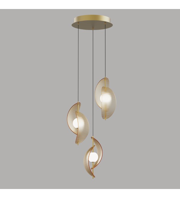 Подвесной светильник Delight Collection MD24030035-3A brass/amber