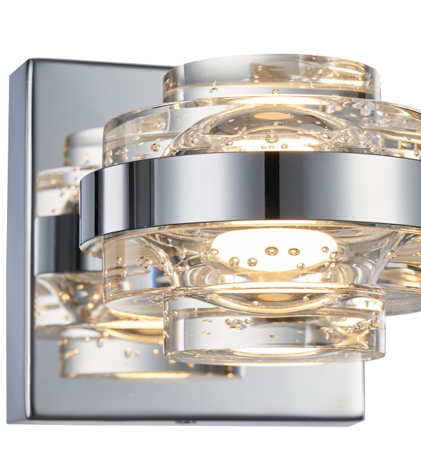 Настенный светильник Delight Collection Indiana MB22030002-1A chrome/clear