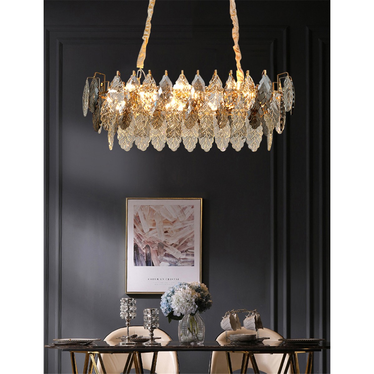 Люстра Delight Collection D8011P/L-800 gold/smoky