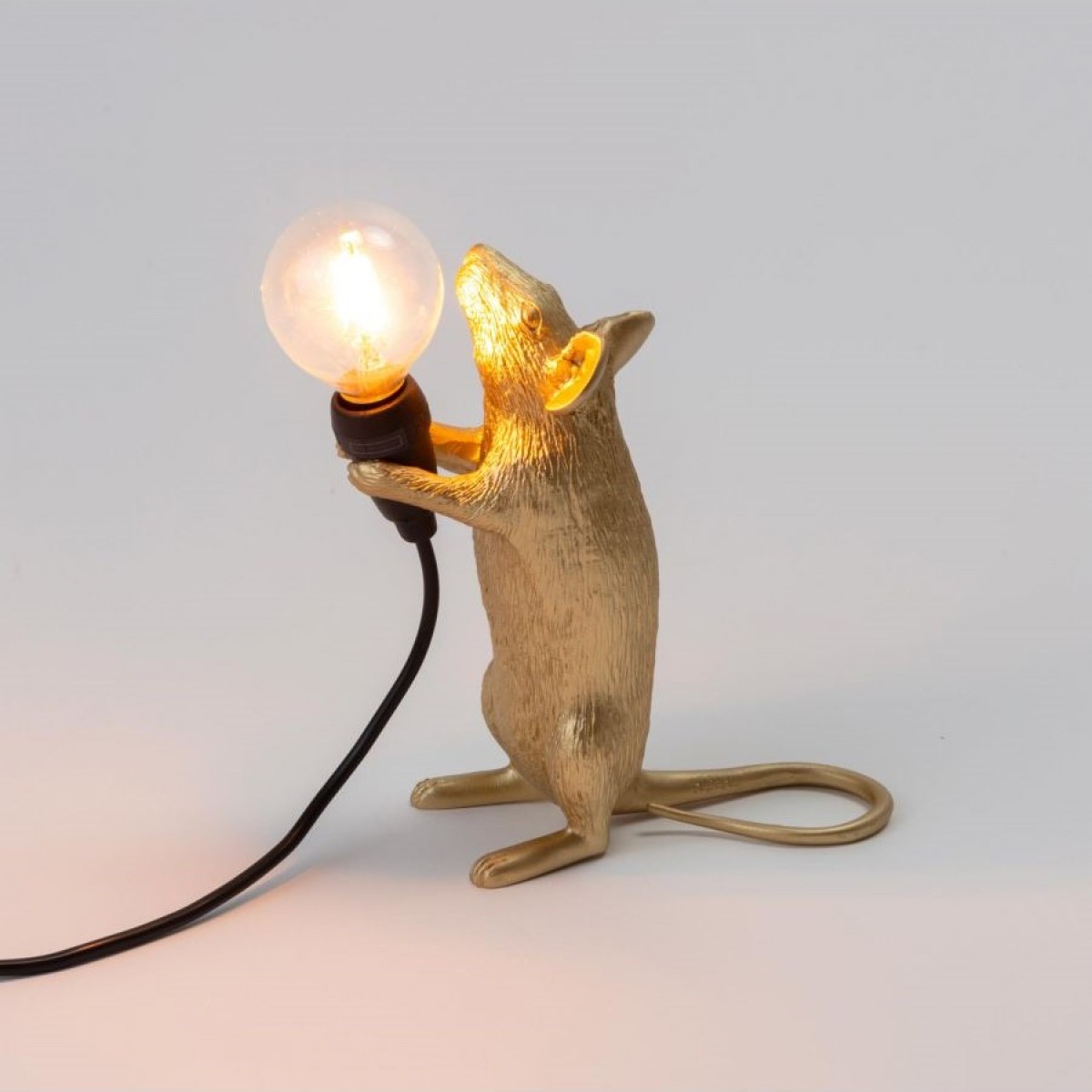 Настольная лампа Seletti Mouse Lamp Standing GOLD USB