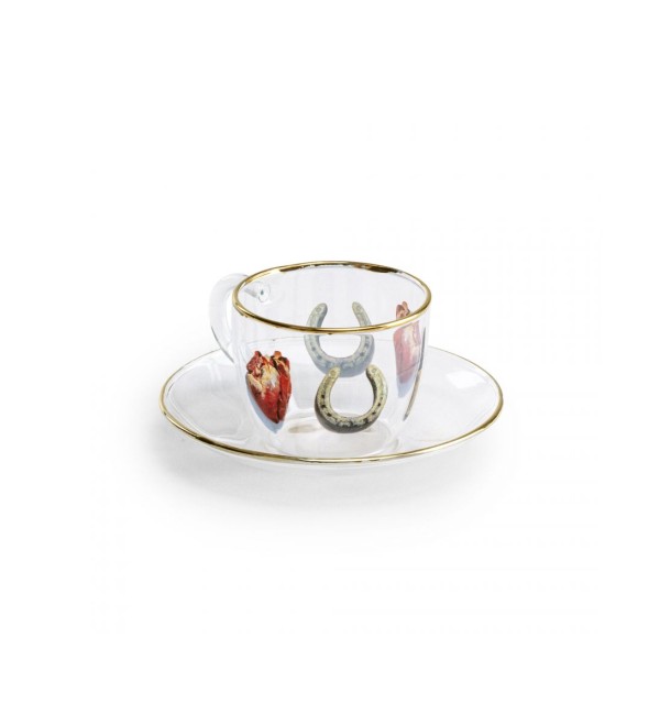 Кофейная пара Seletti Toiletpaper Glass I Love You