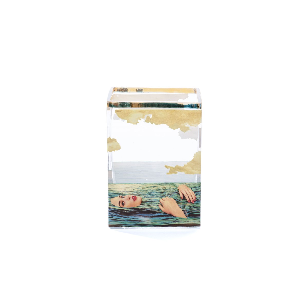 Ваза Seletti Toiletpaper Glass Vase Seagirl Small