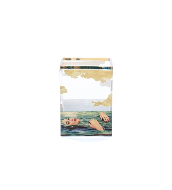 Ваза Seletti Toiletpaper Glass Vase Seagirl Small