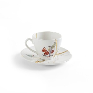 Кофейная пара Seletti Kintsugi (белый, золотой, арт. 09642)