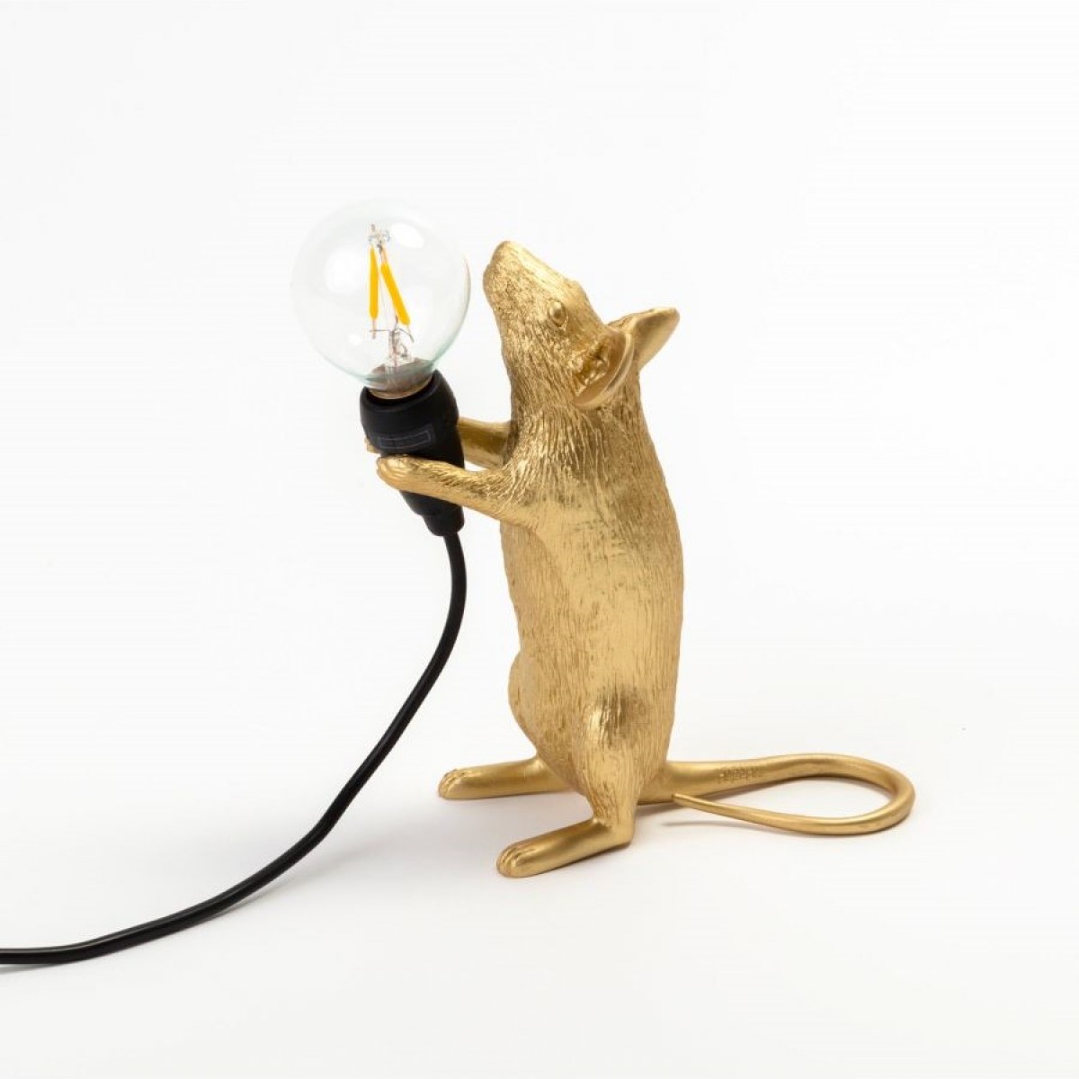 Настольная лампа Seletti Mouse Lamp Standing GOLD USB