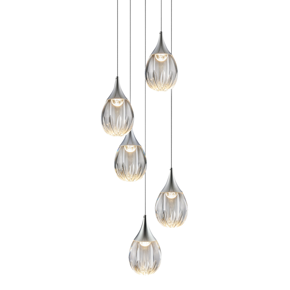 Подвесной светильник Delight Collection Stilla MD24001004-5A chrome/clear