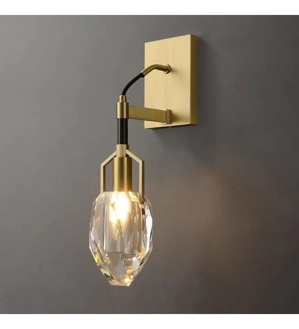 Настенный светильник Delight Collection 8960-1W brass/clear