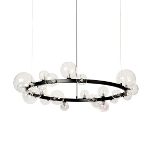 Люстра Delight Collection Art Deco Bubble 8828P/L black/clear