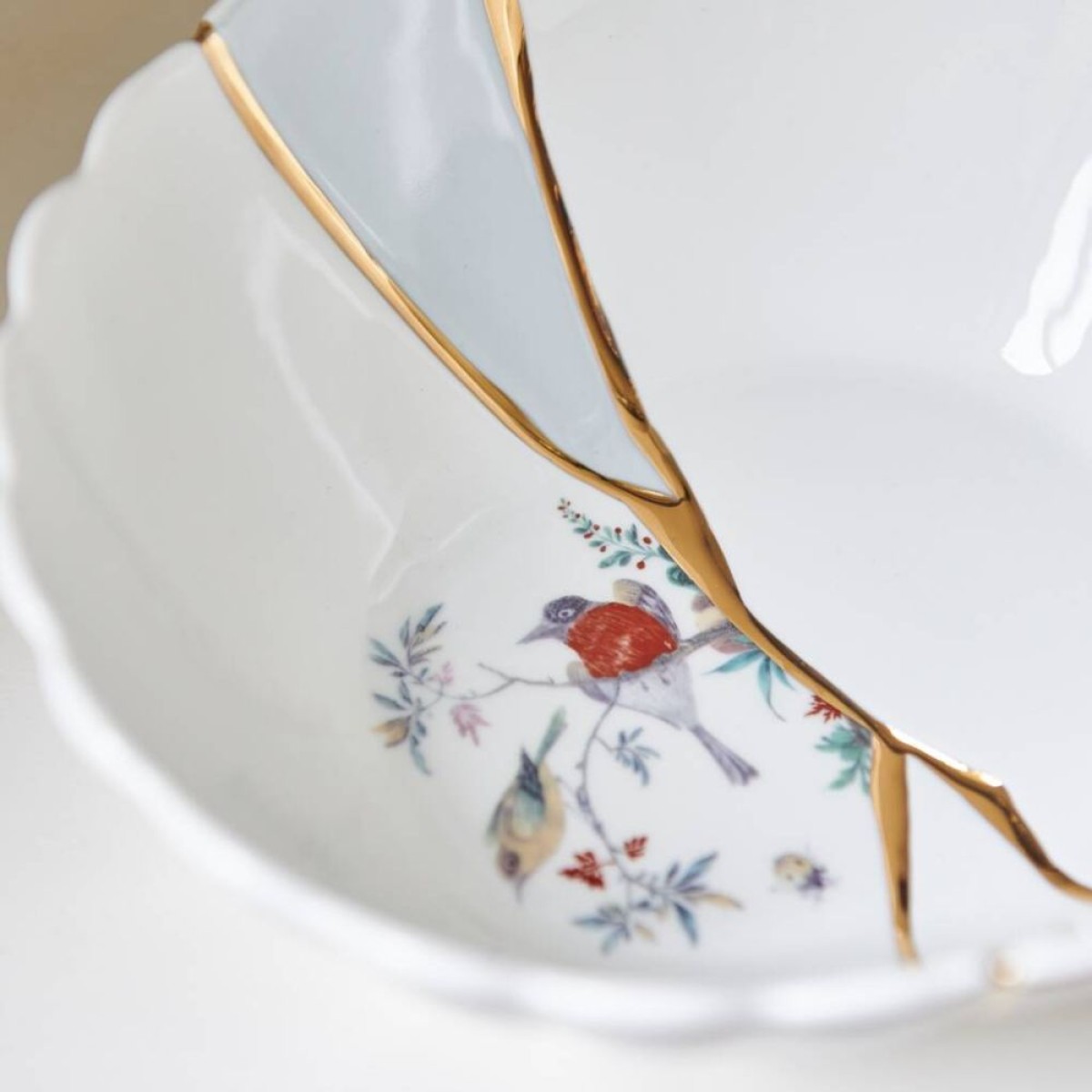 Салатник Seletti Kintsugi (белый, золотой, арт. 09638)