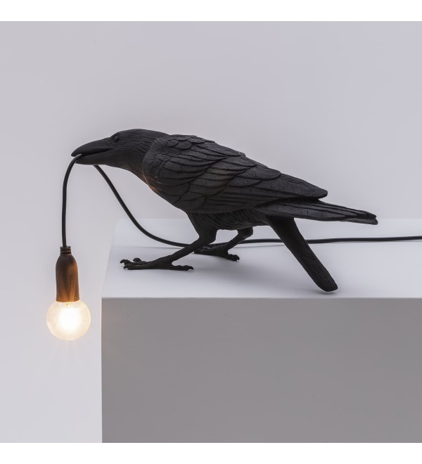 Настольная лампа Seletti Bird Playing Black